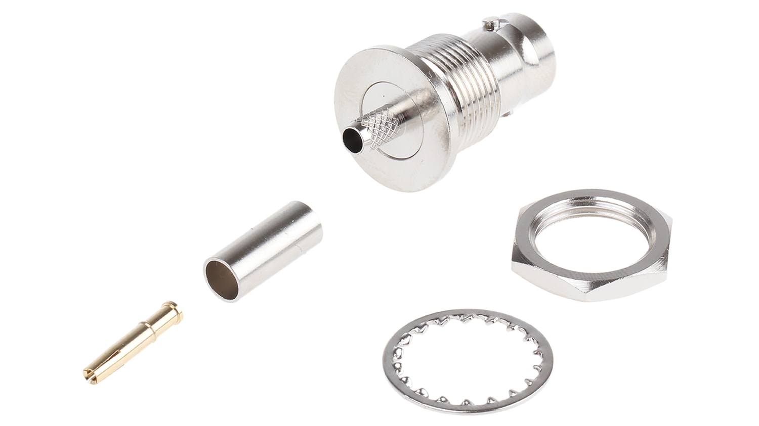 Connecteur Bnc Femelle Droit Raccordement A Sertir 75w Montage Panneau Mini Rg59 Rs Components