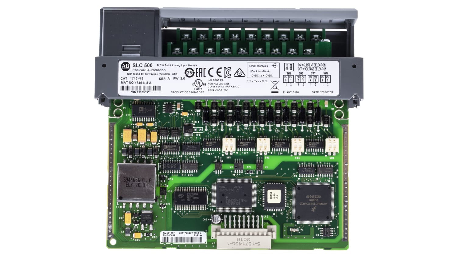 1746 Ni8 Allen Bradley Plc I O Module For Use With Slc 500 Series Analogue Rs Components