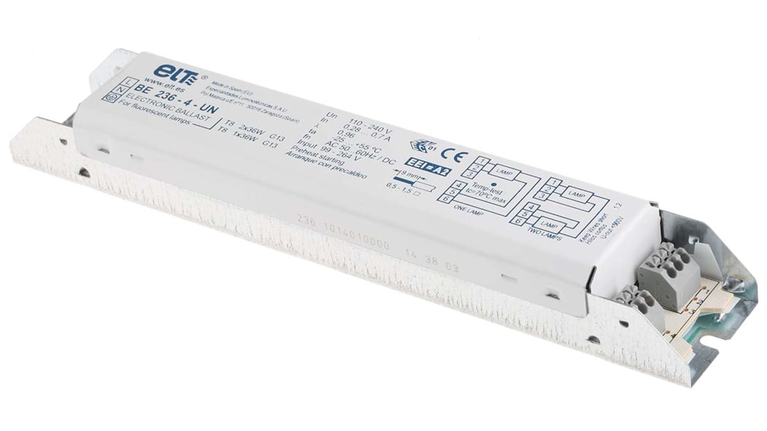 Be 236 4 Un Elt 36 W Electronic Fluorescent Lighting Ballast 110 260 V Rs Components