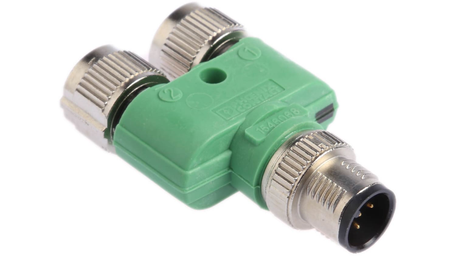 1546068 Phoenix Contact 5 Pole M12 Plug To 5 Pole M12 Socket Adapter Rs Components