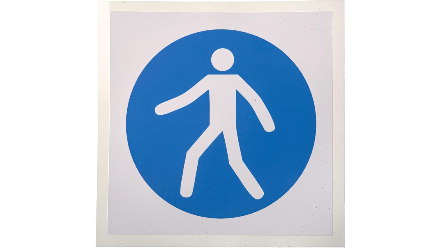 Segnale D Obbligo In Mat Vinilico Pittogramma Utilizzare Questa Passerella Autoadesivo Blu Bianco Rs Components