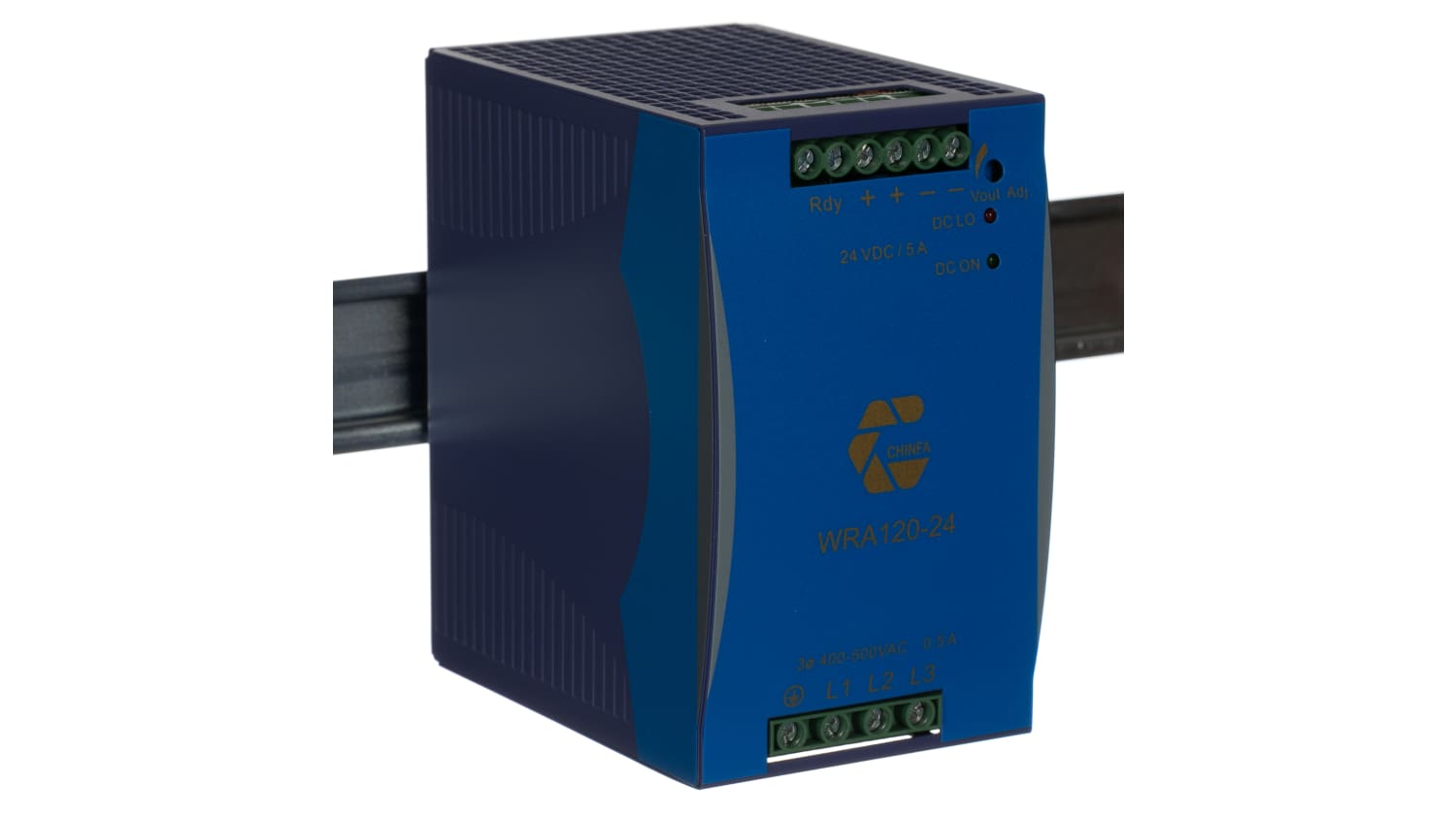 Wra120 24 Chinfa Wra 120 Din Rail Power Supply 400v Ac Input Voltage 24v Dc Output Voltage 5a Output Current 120w Rs Components