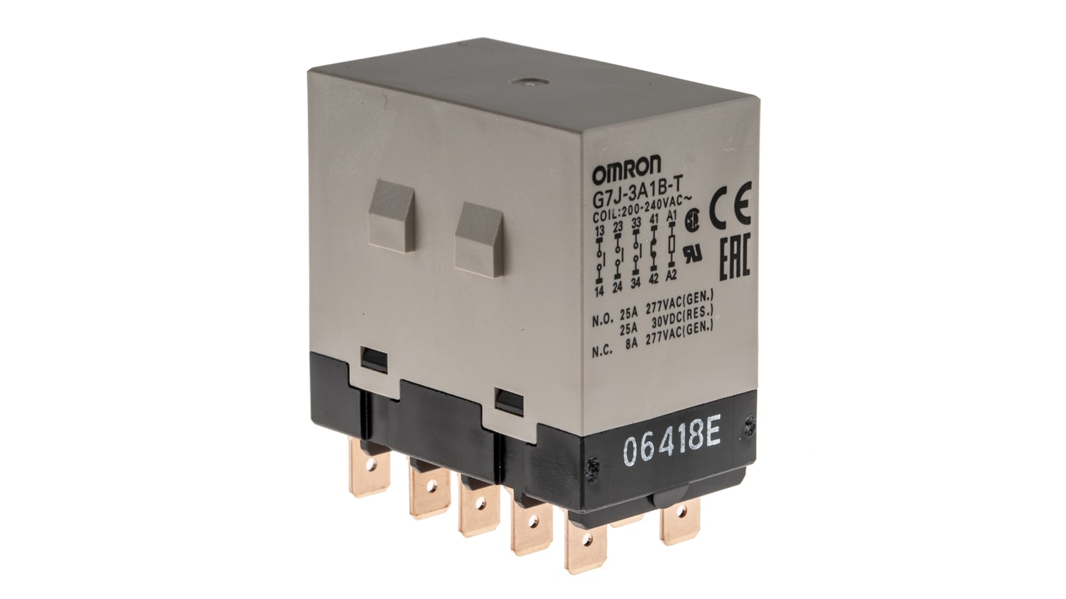 G7j3a1bt0 240ac Omron Non Latching Relay 3pno Spnc Plug In Rs Components