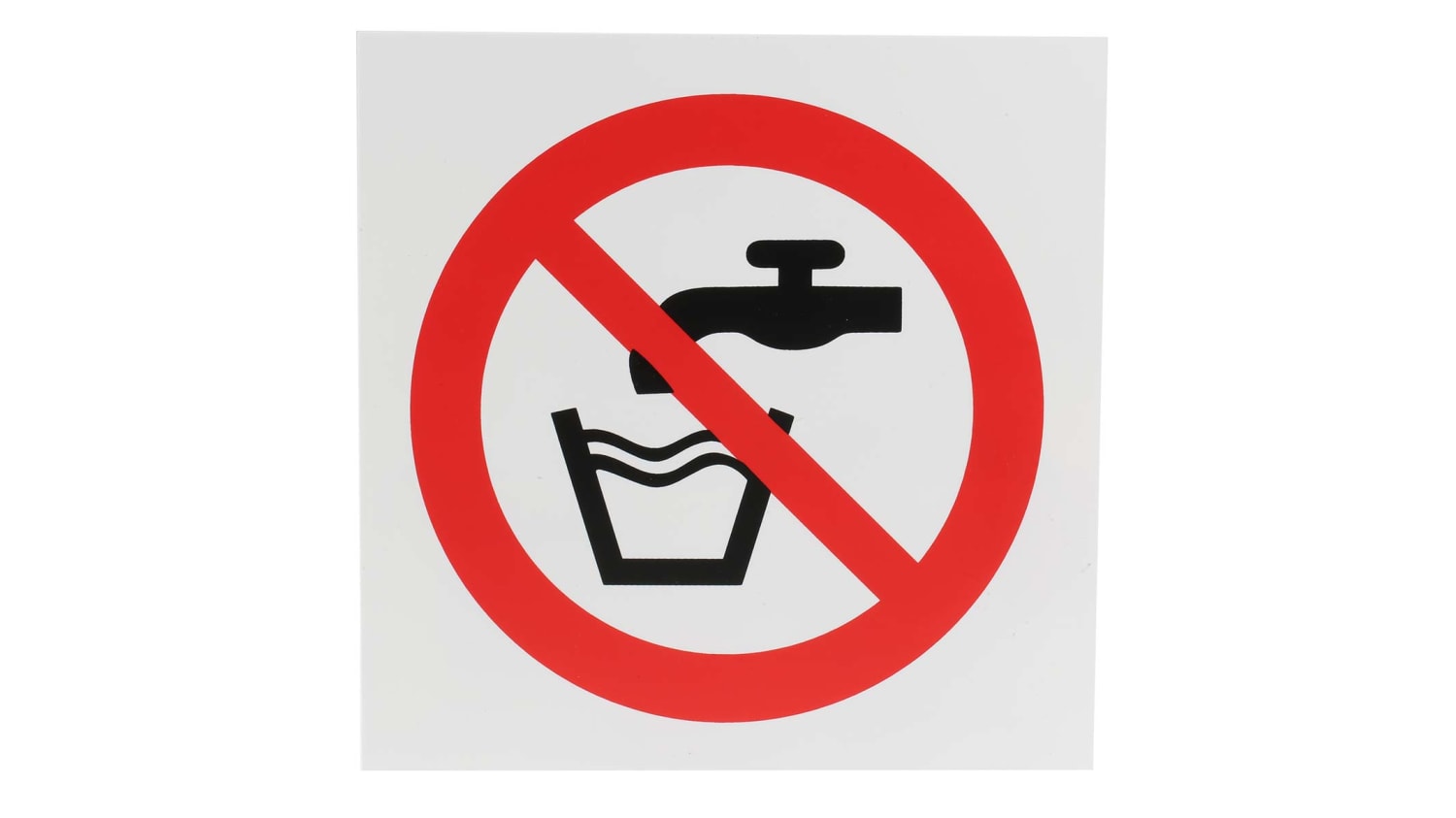 Plastic Not Drinking Water Prohibition Sign None Rs Components