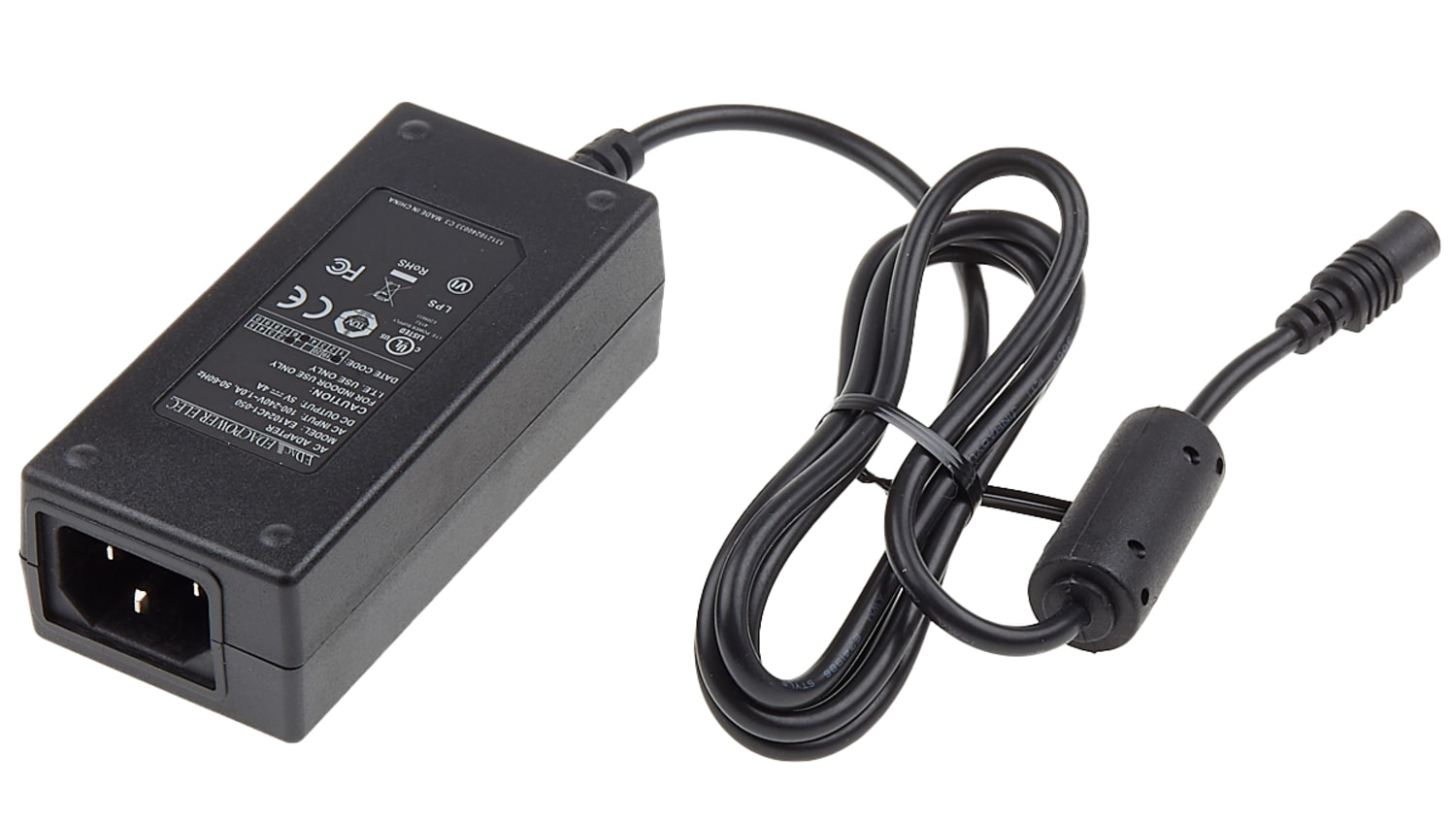 Alimentation De Bureau 24w Sortie 5v C C 4a 1 75 X 4 75 X 11 Mm Connecteur Coaxial Femelle Avec Contact Central Rs Components