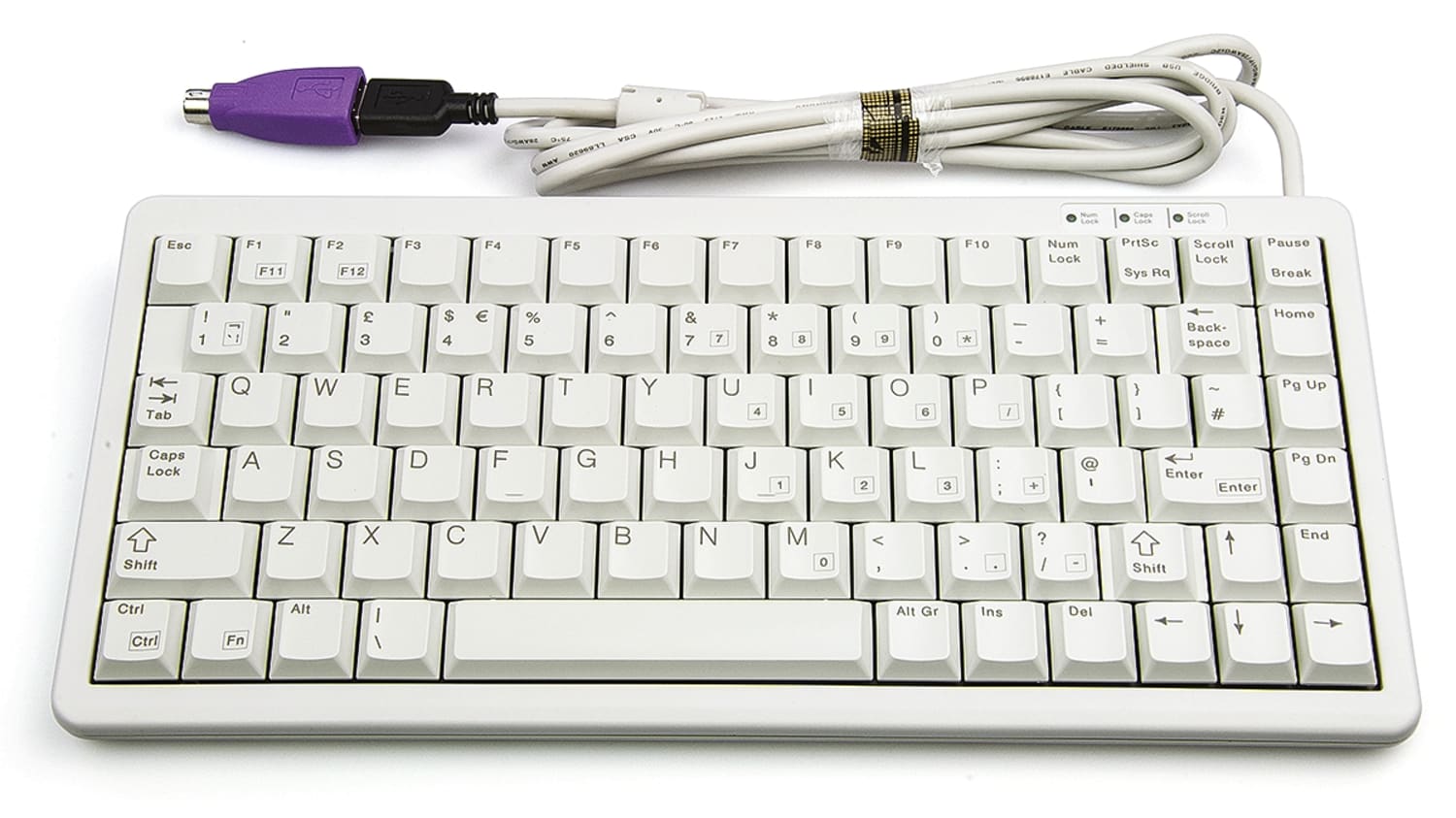 Cherry Keyboard Wired PS/2, USB Compact, QWERTY (UK) White