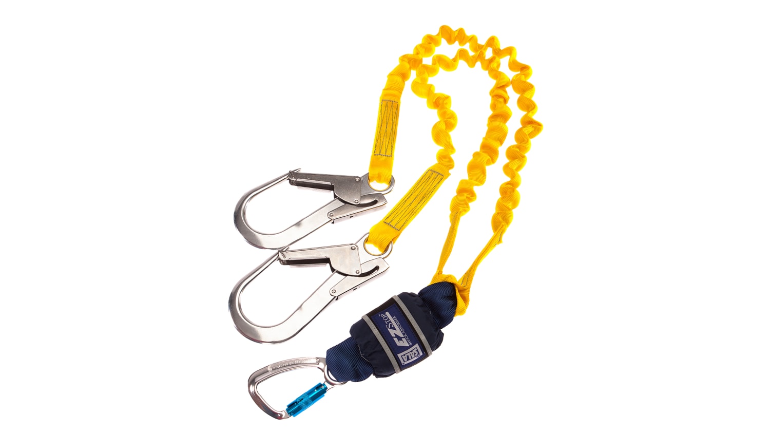 dbi sala 2m fall arrest shock absorbing lanyard twist lock karabiner twin