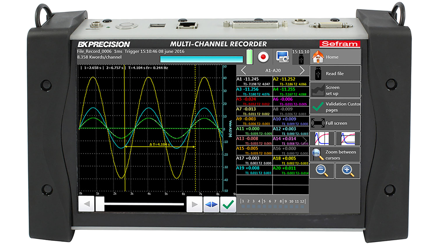 Das240 Sefram Das 240 Thermocouple Data Logger With B C E J K L N Pt100 Pt1000 S T Sensor For Current Resistance Rs Components