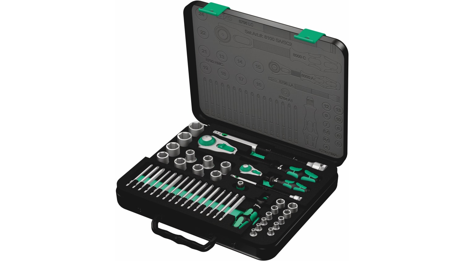 Wera 160785 43 Piece Socket Set 1 2 In 1 4 In Square Drive Rs Components
