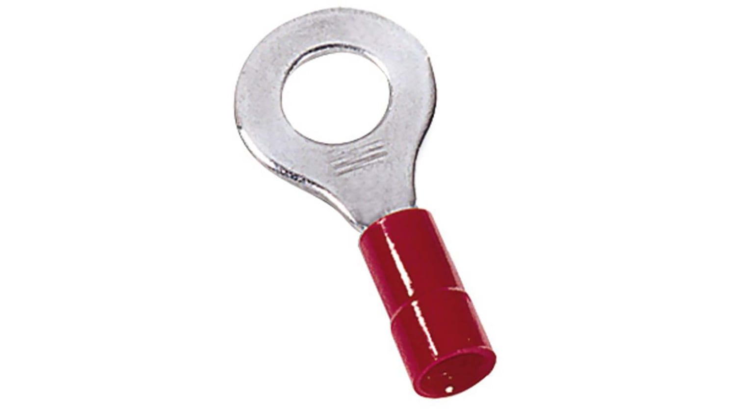 C100 2 Mecatraction Insulated Ring Terminal M4 Stud Size To 1 5mm Wire Size Red Rs