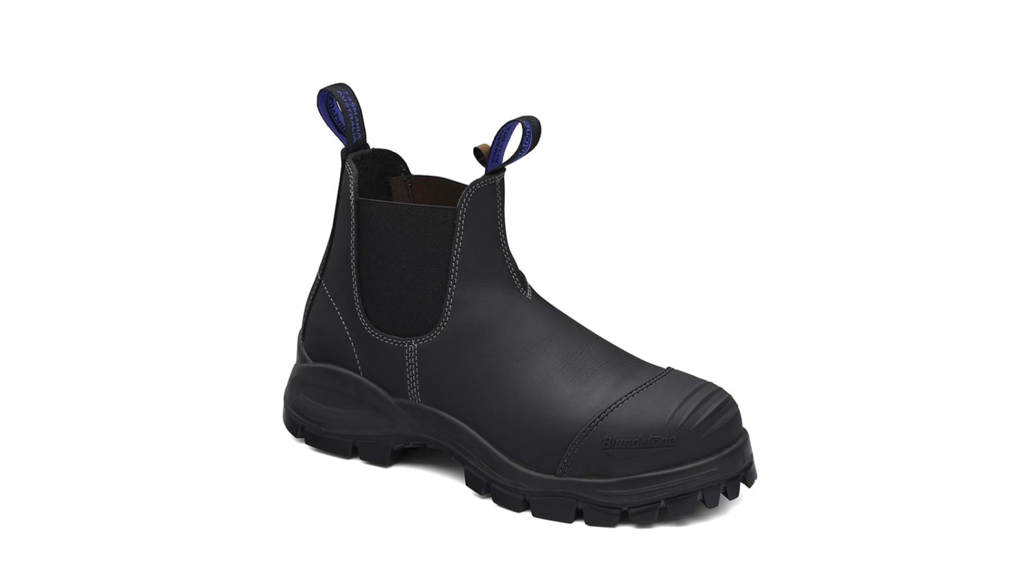blundstone black steel toe