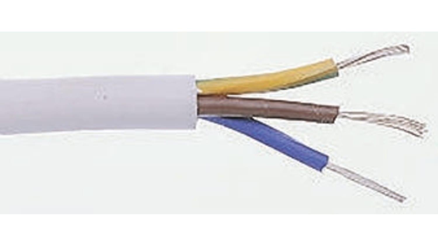 Cable Mains Flexible 3 Core 31tq Butyl Rubber Sheathed White 2 5mm Sq 50 0 25mm 100m Rs Components