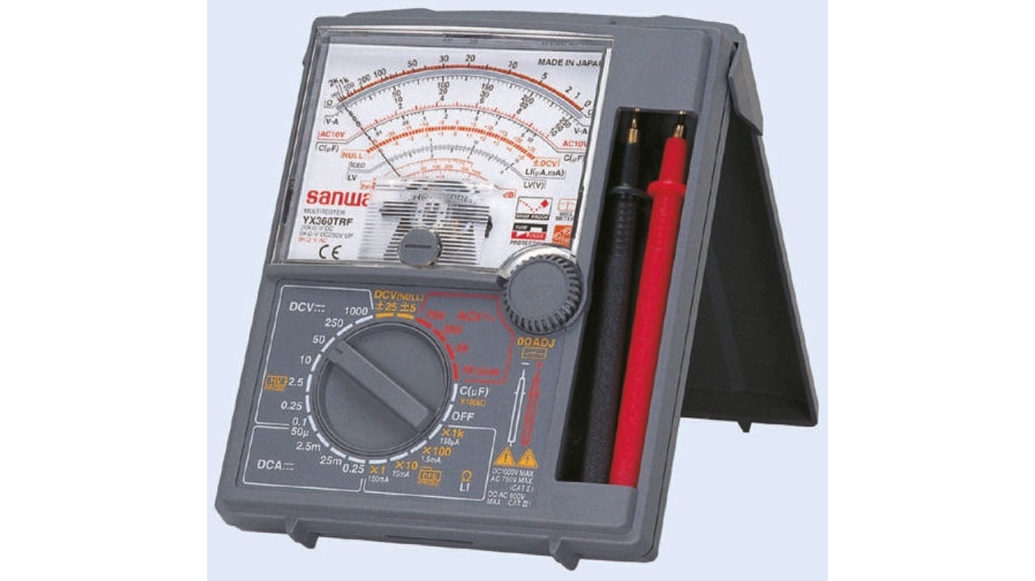 Yx 360trf Sanwa Electric Instruments Yx360trf Analogue Multimeter 0 25a Dc 1000 V Dc 750 V Ac Rs Components