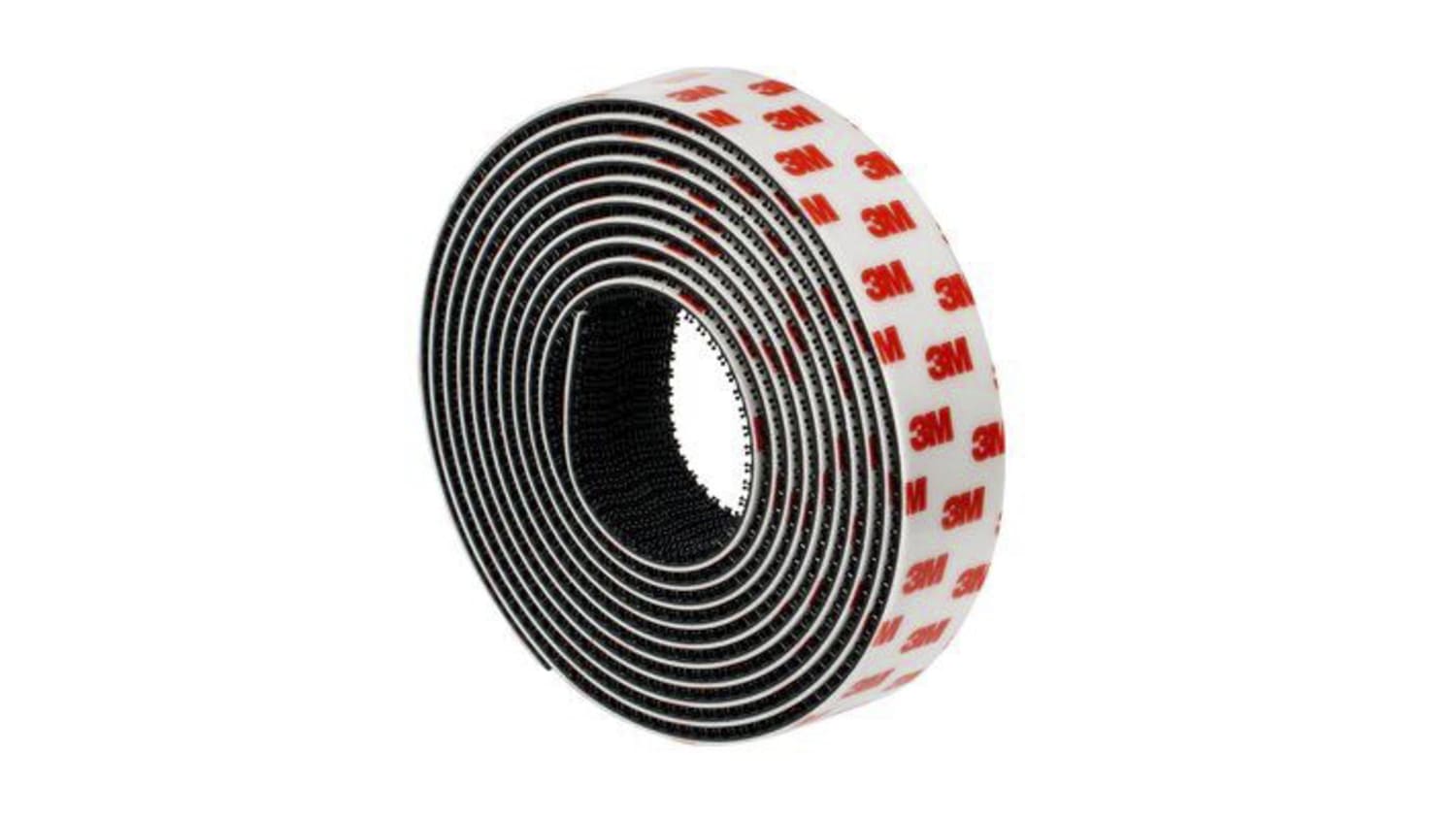 3m Sj3550 25 4mm X 2 5m 3m Dual Lock Sj3550 Black Hook Loop Tape 25 4mm X 2 5m Rs Components