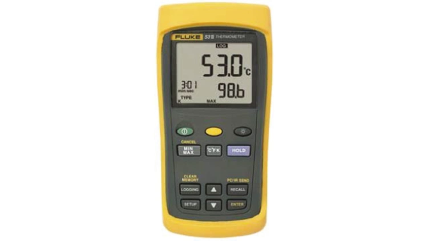 Fluke 53 Ii E J K N R S T Input Wired Digital Thermometer For Industrial Use Rs Components