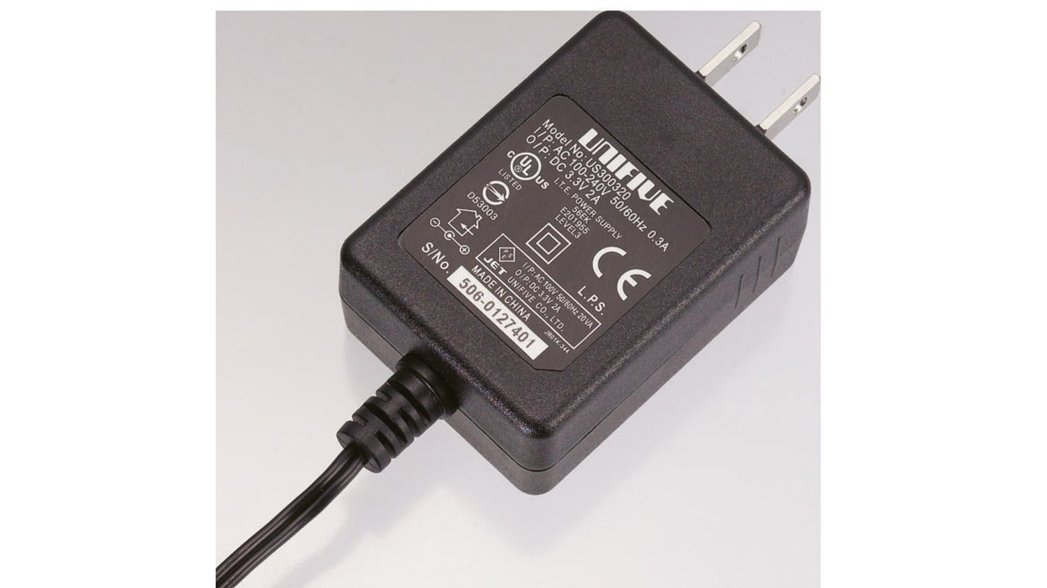 ユニファイブ Acアダプタ 3 3v Dc 2a Eiaj2 Us303320 Rs Components