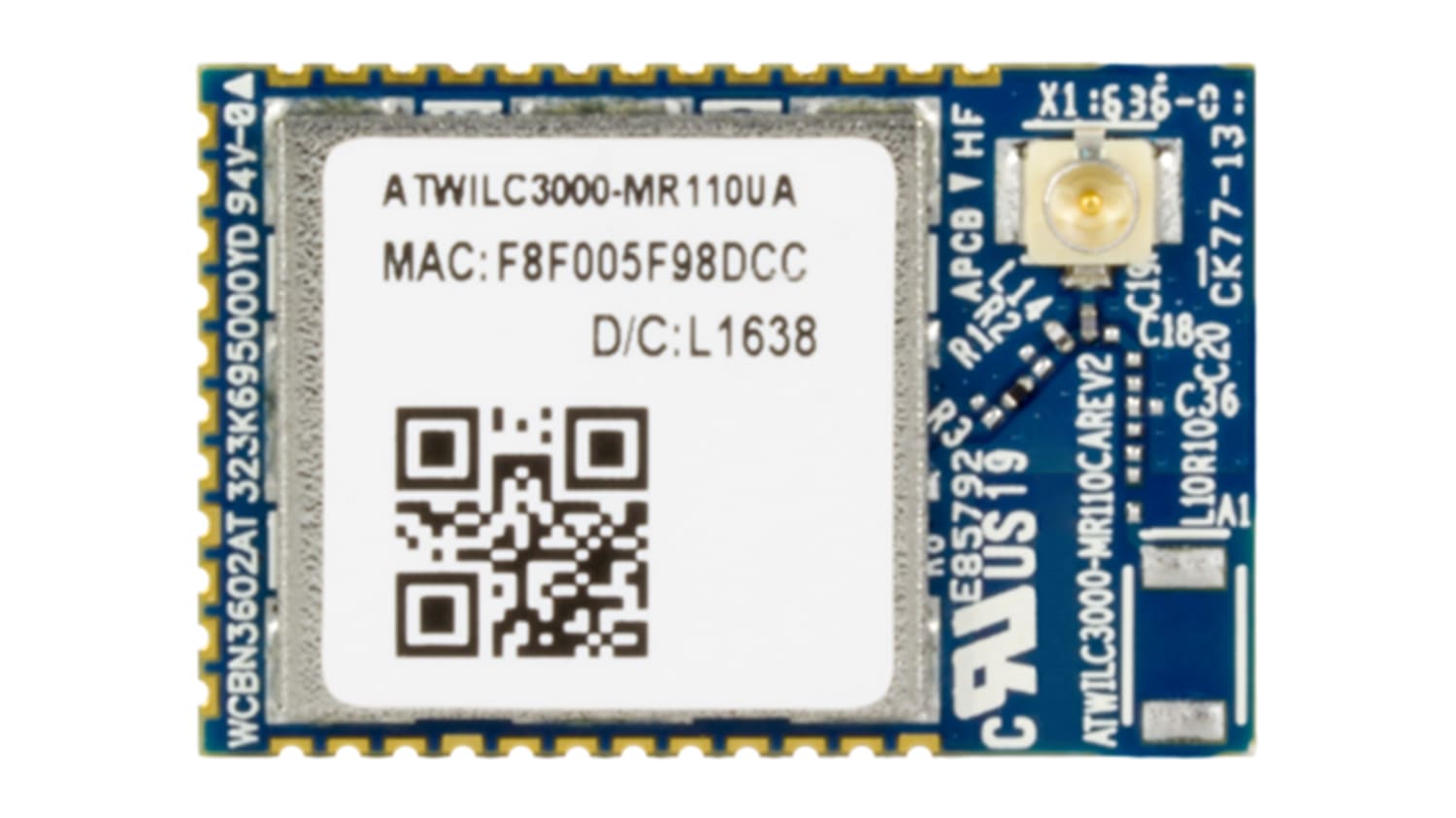 Microchip Atwilc3000 Mr110ca 3 3 6v Wlan Module Ieee 802 11 B G N Sdio Spi Rs Components