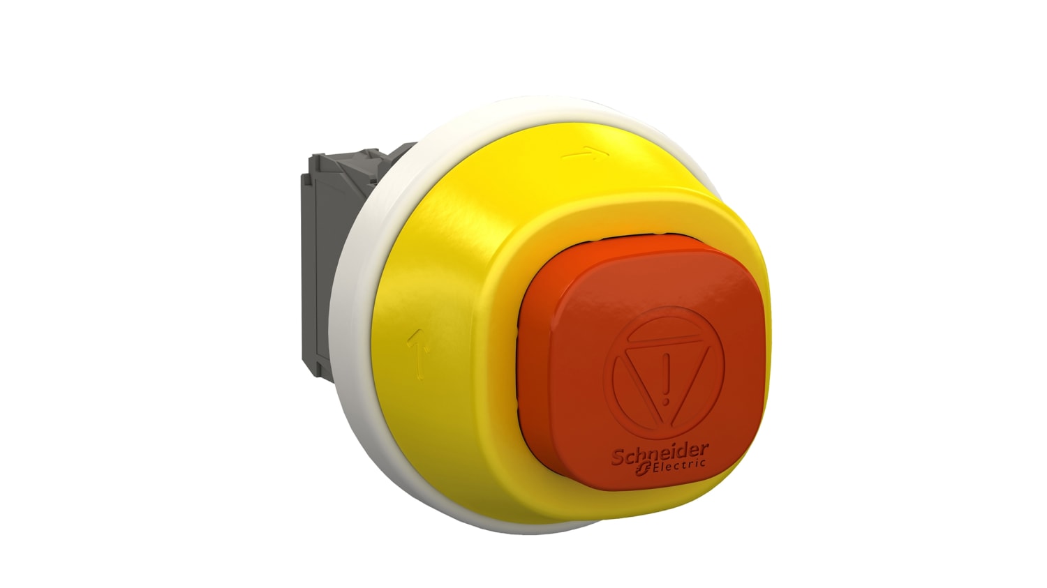 Xb5as84w3b41 Schneider Electric Harmony Illuminated Emergency Stop Push Button 22mm Cutout 1no 2nc Rs Components