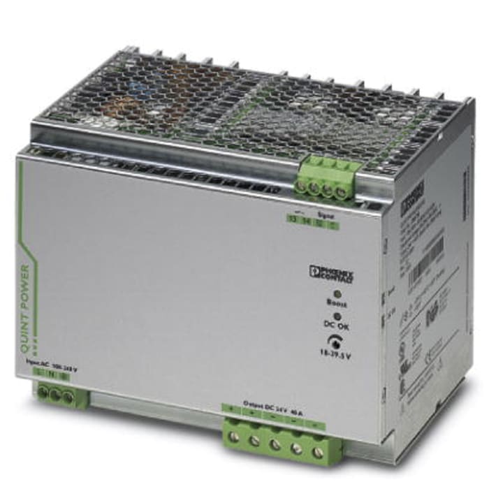 Phoenix Contact QUINT POWER Switched Mode DIN Rail Power Supply, 85 → 264 V ac / 90 → 300V dc ac, dc