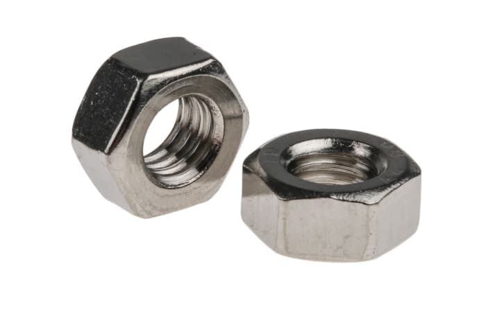 RS PRO Stainless Steel Hex Nut, DIN 934, M6