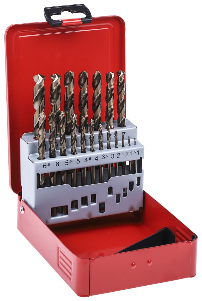 RS PRO RS PRO 19 Piece Metal Twist Drill Bit Set, 1mm to 10mm 216