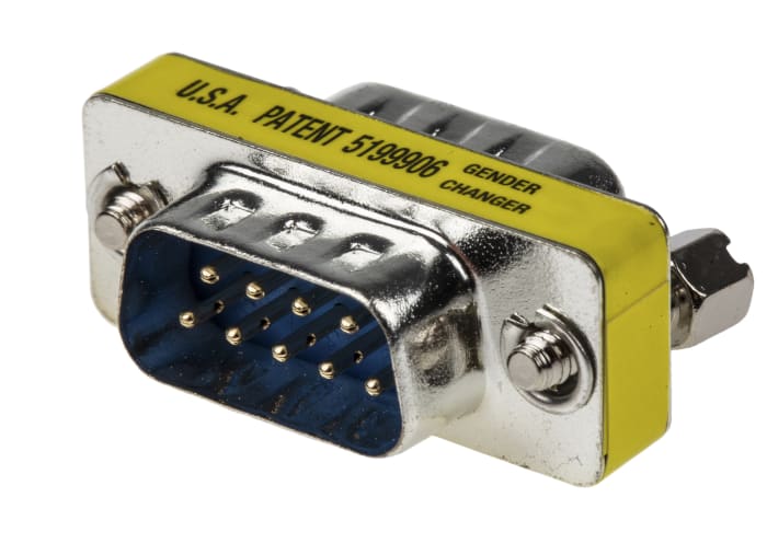 RS PRO D Sub Adapter Male 9 Way D-Sub to Male 9 Way D-Sub