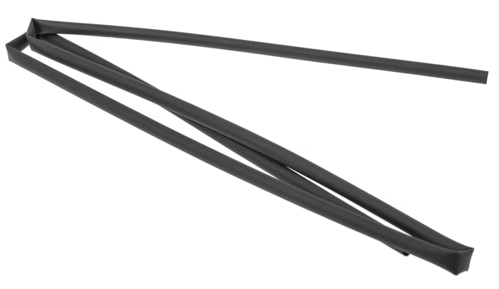 Gaine thermorétractable RS PRO, Diam. 6.4mm, Long. 1.2m, Rétreint 2:1, Noir