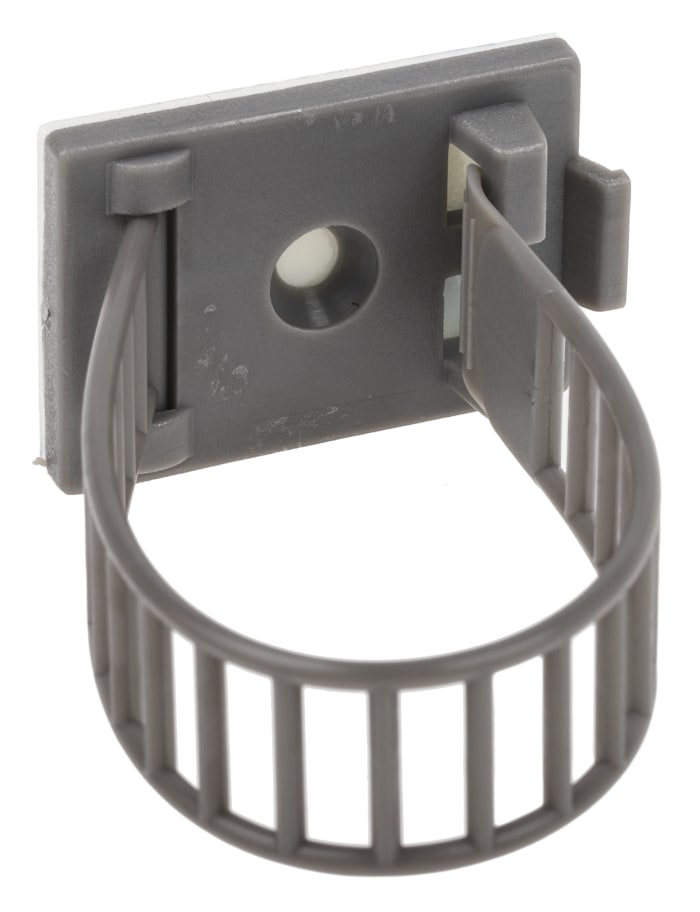 Kabelová spona Stavitelná svorka pro průměr svazku 26mm Nylon 66 Šedá Samolepicí 30.5 x 21 x 108mm RS PRO