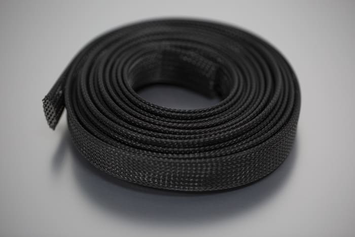 RS PRO, RS PRO Expandable Braided PET Black Cable Sleeve, 19mm Diameter,  30m Length, 408-299