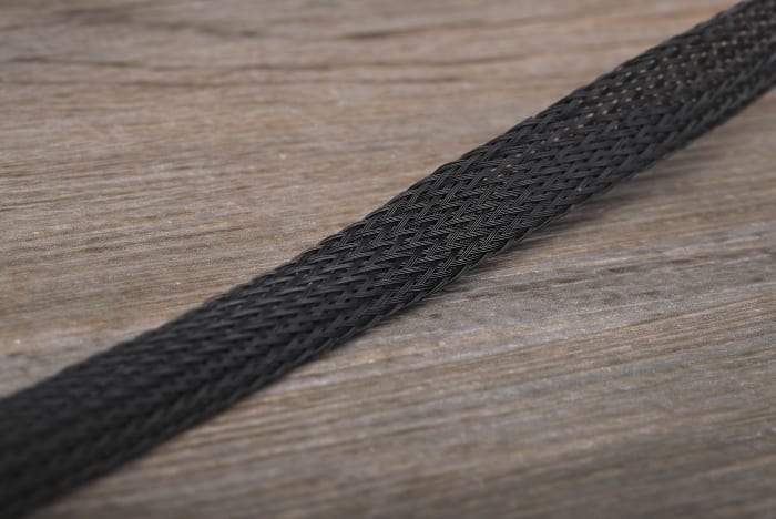 RS PRO Expandable Braided PET Black Cable Sleeve, 10mm Diameter