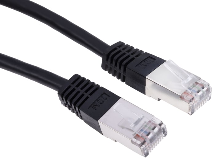 Câble Ethernet RS PRO catégorie 6, S/FTP, Noir, Longueur 10m PVC, avec connecteur