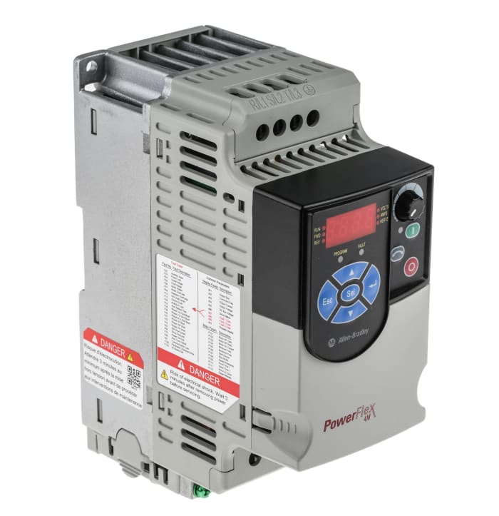 Allen Bradley Inverter Drive, 1.5 kW, 3 Phase, 480 V ac, 4.2 A, PowerFlex 4M Series