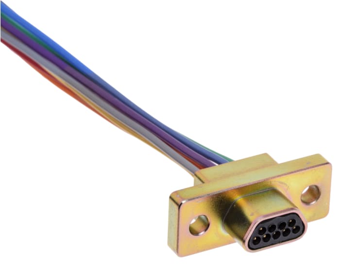 RS PRO 9 Way Panel Mount D-sub Connector Plug