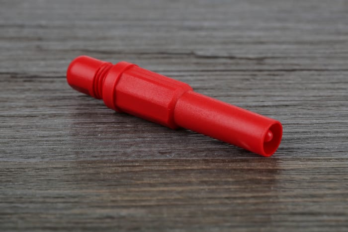 Fiche banane 4 mm RS PRO Rouge Mâle 10A 1000V
