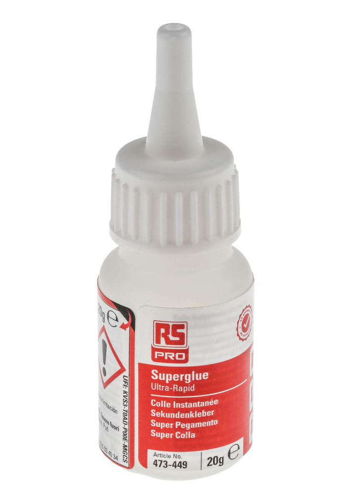 RS PRO Cyanoacrylate 20 g, Transparent