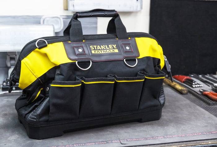 Bolsa de herramientas Stanley FatMax de Tejido con cremallera, 460mm x 280mm x 230mm