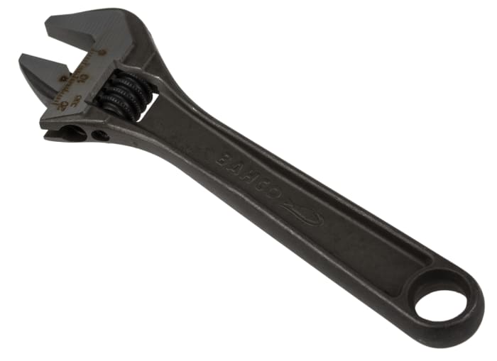 Bahco Adjustable Spanner, 155 mm Overall, 11.5mm Jaw Capacity, Metal Handle