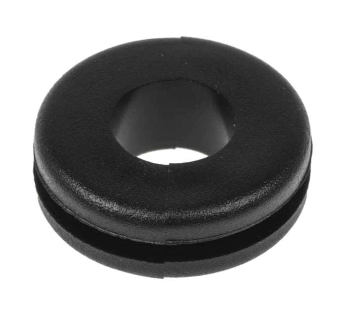Passe-câble RS PRO, Ø câble maximum 6.4mm, Ø découpe 9.5mm, panneau 1.6mm maximum, en PVC