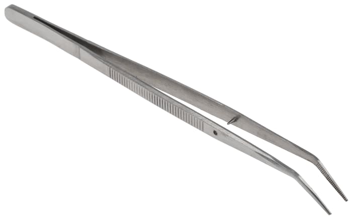 S/steel bent point tweezers,150mm length