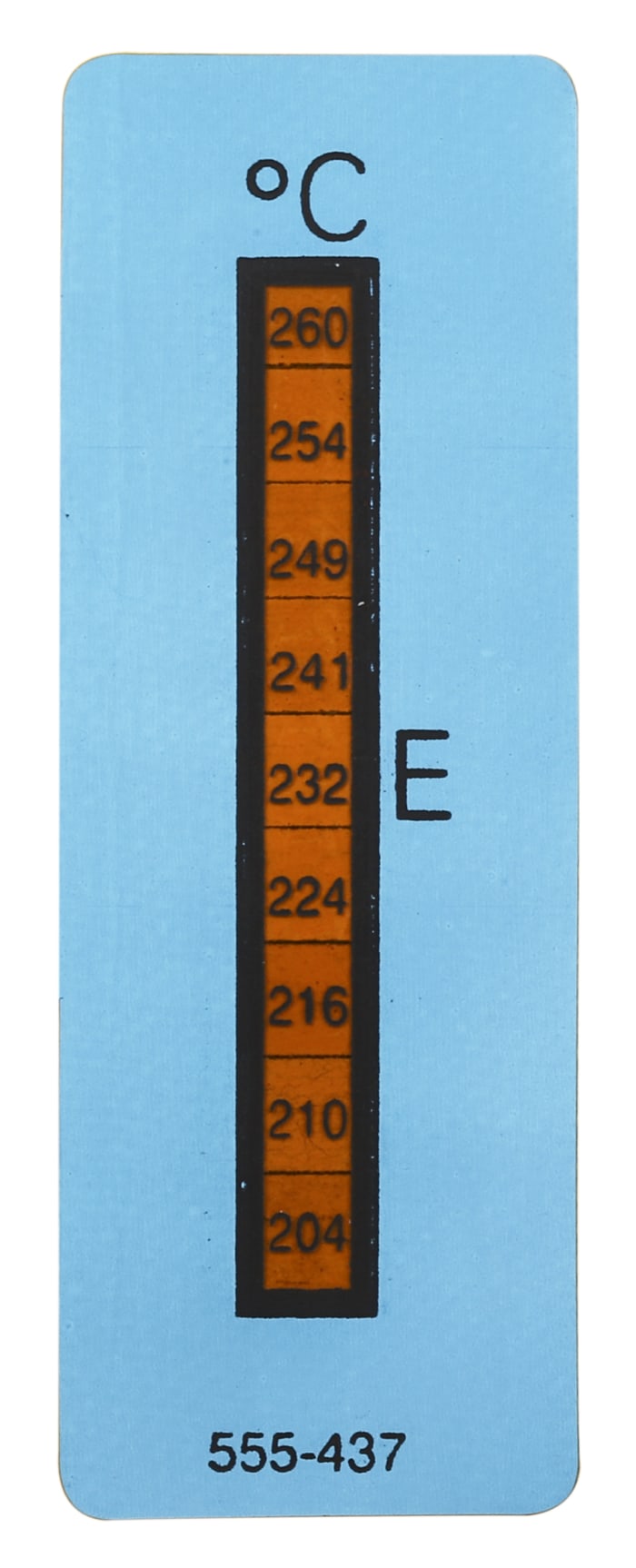 Etiquetas termosensibles no reversibles RS PRO de 204°C → 260°C con 8 niveles, dim. 18mm x 51mm