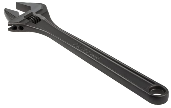 Bahco Adjustable Spanner, 455 mm Overall, 53mm Jaw Capacity, Metal Handle