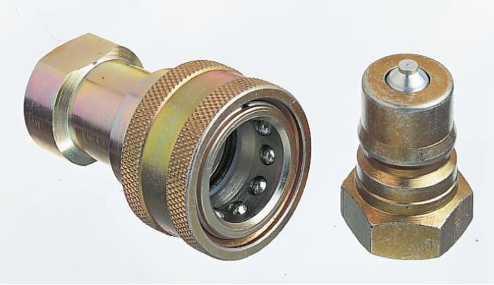 Parker Brass Female Hydraulic Quick Connect Coupling, G 1/2 Male