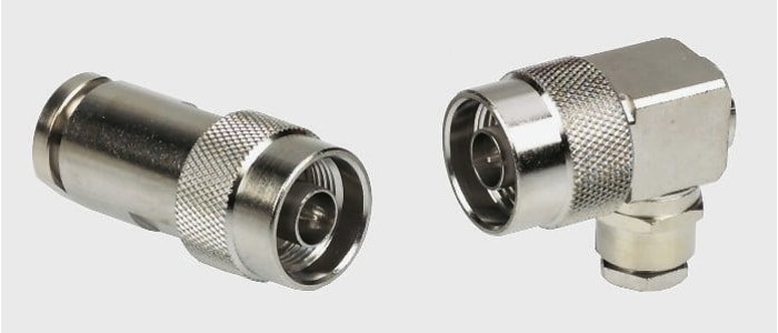 Telegartner, Plug Cable Mount, 50Ω, Right Angle Body