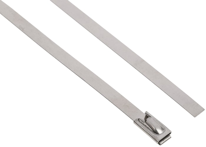 Serre-câble Roller Ball RS PRO, 360mm x 4.6 mm, Argent, x 100