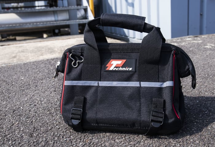 Bolsa de Fondo Rígido Technics de Poliéster con cremallera doble, 300mm x 180mm x 220mm
