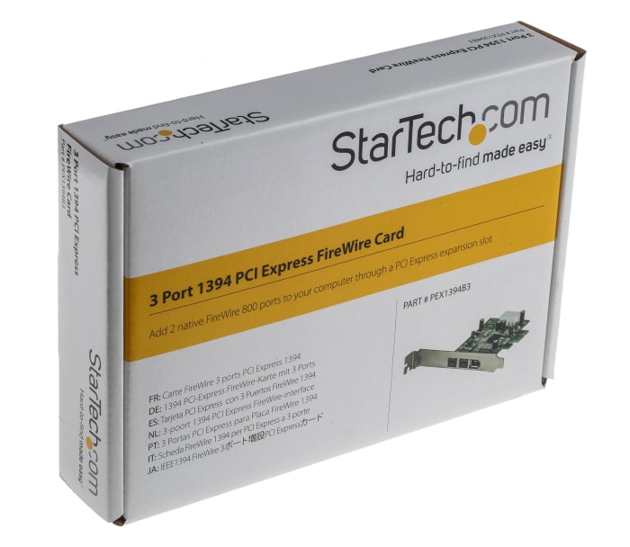 StarTech.com FireWire増設カード/PCIe - ひっくり返ら 2x IEEE