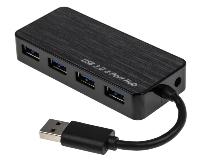 RS PRO 4 Port USB 3.0 USB A  Hub, USB Bus Powered