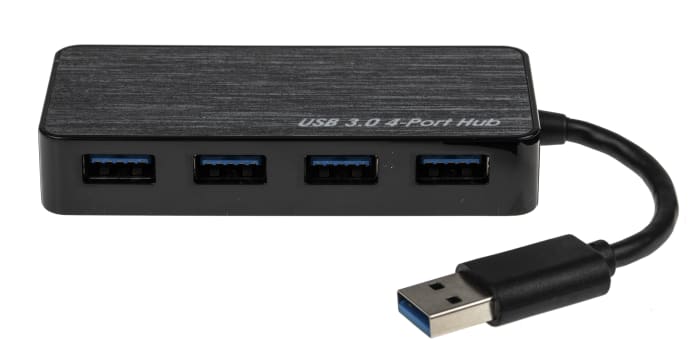 RS PRO 4 Port USB 3.0 USB A Hub, USB Bus Powered