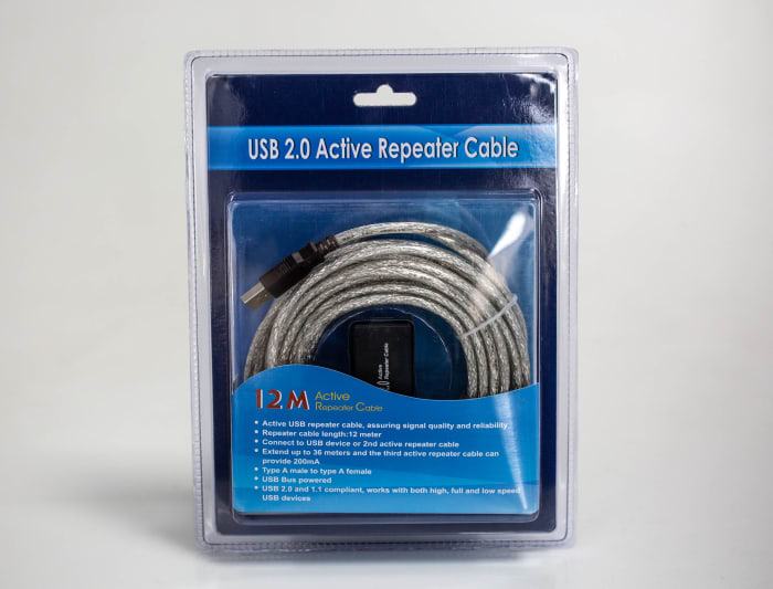 RS PRO 1 USB 2.0 USB Extension Cable up to 12m Extension Distance