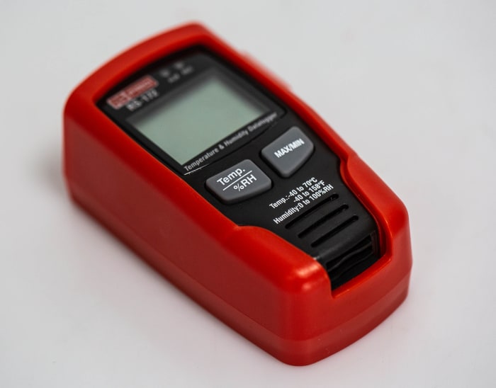 Registrador de datos RS PRO RS-172, para Humedad, Temperatura, con alarma, display LCD, interfaz USB
